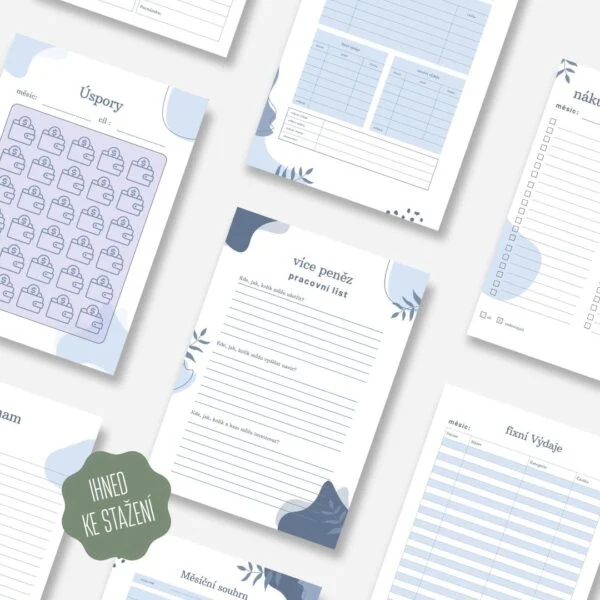 Finanční plánovač PDF – digitální rozpočet – ukázka 2