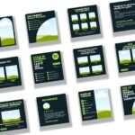 Fitness Instagram šablony – 30 Canva postů pro trenéry (černo-zelený styl)