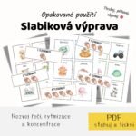 Slabikování pro děti – kartičky 1–5 slabik (72 kartiček PDF k tisku)
