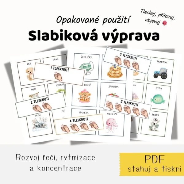 Kartičky na slabikování pro děti PDF