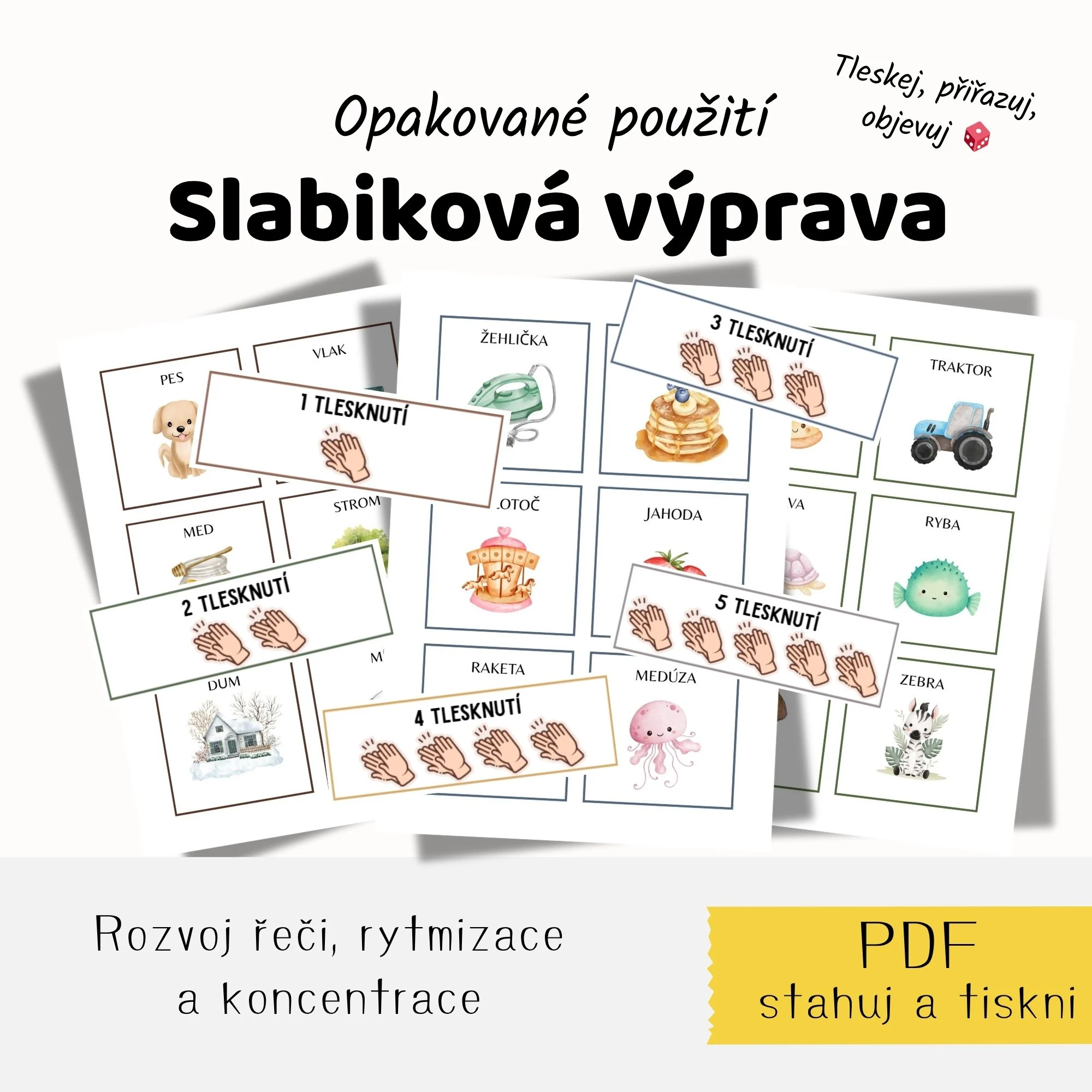 Kartičky na slabikování pro děti PDF