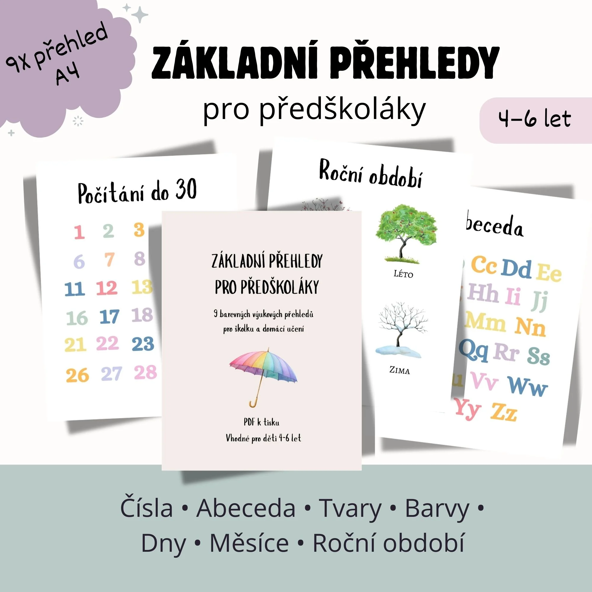Výukové plakáty pro předškoláky