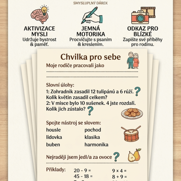 Chvilka pro sebe-aktivizační pracovní listy pro seniory