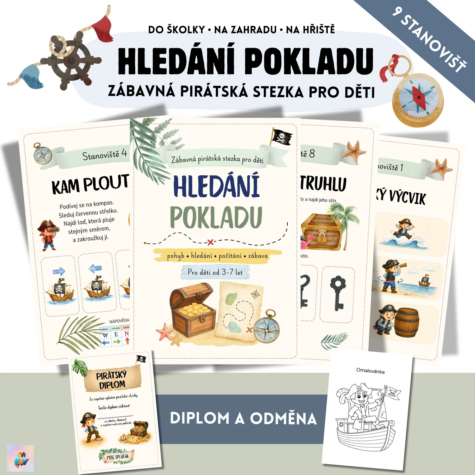 Hledání pokladu – pirátská stezka pro děti