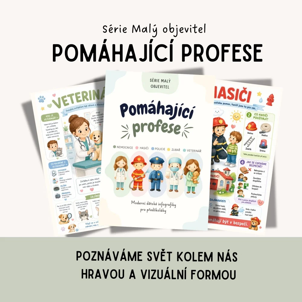 Infografiky Pomáhající profese pro předškoláky