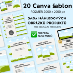 20 Canva šablon náhledových fotek pro digitální produkty
