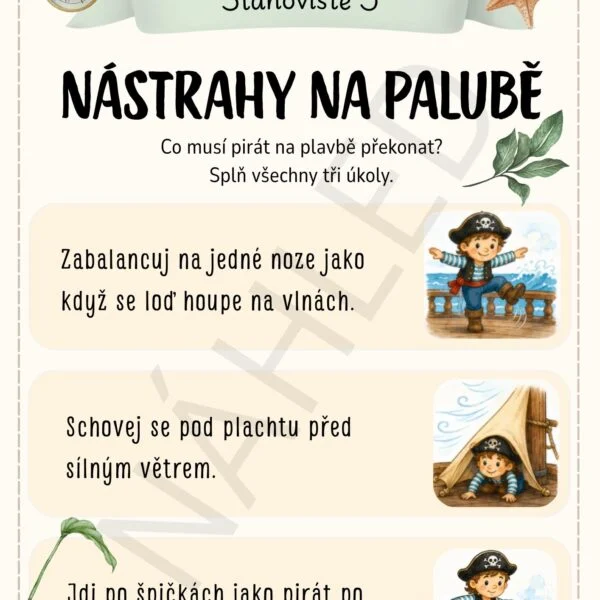 Hledání pokladu – pirátská stezka pro děti – ukázka 2