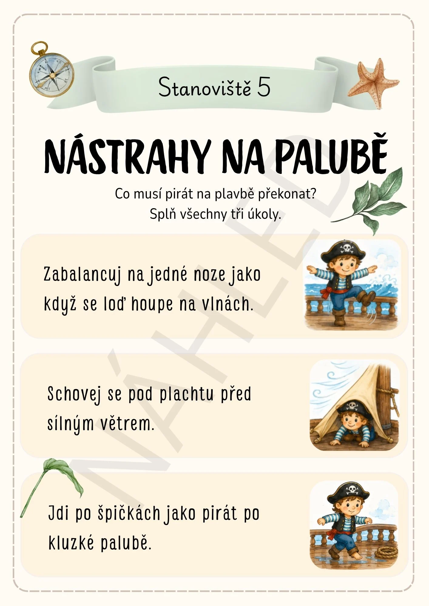 Hledání pokladu – pirátská stezka pro děti – ukázka 2
