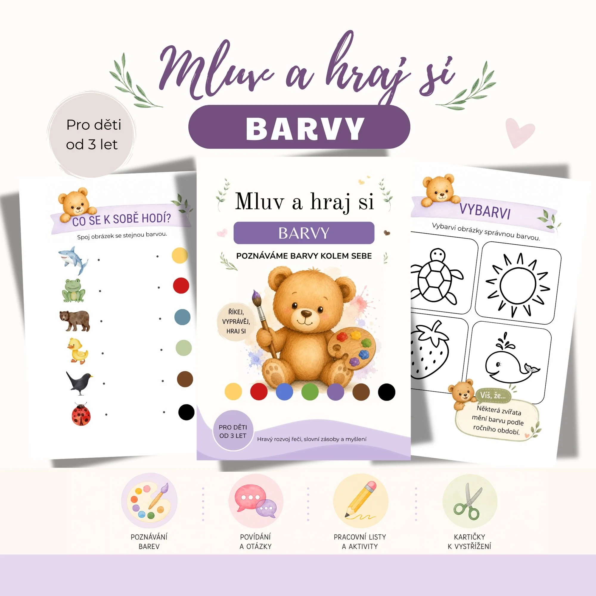 Barvy pro děti – kartičky a pracovní listy