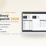 Rodinný rozpočet 2026 – Excel tabulka na příjmy, výdaje a úspory