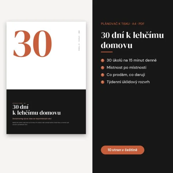 Decluttering výzva 30 dní k tisku