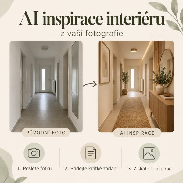 AI vizualizace interiéru z fotografie