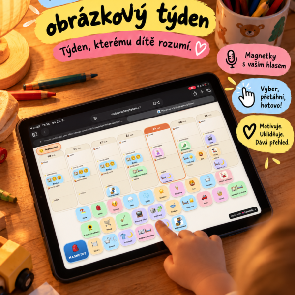 Obrázkový týdenní plánovač pro děti – ukázka 2