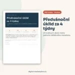 Náhled plánovače Předvánoční úklid za 4 týdny – stránky s denními plány a checklisty místností